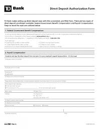 See how bank of america helps you set up direct deposits so your checks into your account set up direct deposit and have your paycheck or other recurring deposits sent right to your checking or. Free Td Bank Direct Deposit Authorization Form Pdf