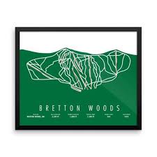 Bretton Woods Ski Trail Map Bretton Woods Nh Map Art Etsy Bretton Woods Ski Trails Skier Gifts