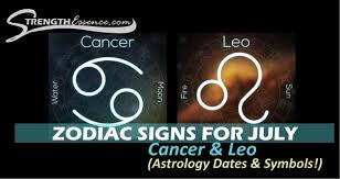 The moon is represented by a crescent shape. July Zodiac Sign Astrology Dates Symbols 2021 Strength Essence