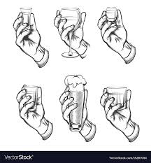 Hand Holding Drink Vintage Sketch Icons Sketch Icon Hand Drawing Reference Drawings