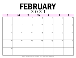 Download our free printable monthly calendar templates for february 2021 in word, excel and pdf formats. Free Printable February 2021 Calendar In Pdf 12 Designs 2021 Calendar Print Calendar Calendar
