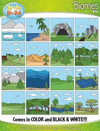Biomes Ecosystems Clip Art Set Includes B W Outlines High Quality Hand Drawn Graphics That Help You Teach Biomes And Ecosyst Biomes Clip Art Ocean Habitat