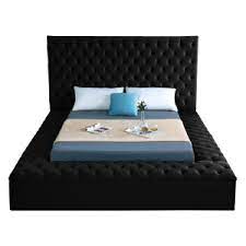 As the name suggests, these beds offer optimum storage. Amazon Com Meridian Furniture Bliss Collection Modern Contemporary Velvet Upholstered Bed With Deep Button Tufting And Storage Compartments In Rails And Footboard Black Queen Furniture Decor