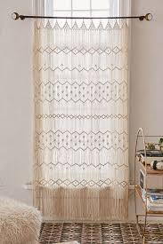Specific details like cord length was left out because this. Macrame Curtains How To Diy Your Apartment Into A Boho Paradise On A Budget Lonny