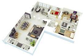 Denah Rumah Sederhana Bentuk L L Shaped House Plans L Shaped House Bedroom House Plans