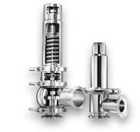 Stainless steel hygienic safety valves for CIP/SIP
