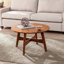 Southern Enterprises Gardner Round Midcentury Modern Coffee Table Hd524061 The Home Depot Mid Century Modern Coffee Table Coffee Table Round Coffee Table