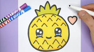 Muffin mit kirsche kawaii cupcake mit glitzer. Kawaii Ananas Zeichnen Und Malen Kawaii Bilder Youtube