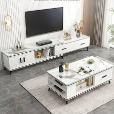 Generic set of 2 accent side table sofa end table nigh stand coffee table w/ shelf white. Tv Cabinet Coffee Table Set Furniture Home Living Furniture Tables Sets On Carousell