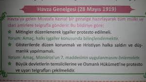 Havza genelgesinin ardından 30 mayıs 1919'da havza'da ilk miting yapılmıştır. Havza Genelgesi Kararlari Ve Havza Genelgesinin Amaclari Nelerdir Eodev Com