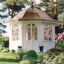 Gloriette 3m Kupferdach Rundbogenfenster Gartenhauszentrum De Kupferdach Teehaus Sommerhaus
