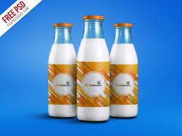 Download Free Psd Milk Bottle Packaging Mockup Psd Template Free Psd Ui Download