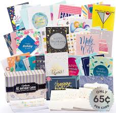 Funny or sincere, this collection of kitty greetings is the cat's meow! Amazon Com Cortesia Happy Birthday Cards Bulk Premium Assortment Set 40 Unique Designs Gold Embellishments Envelopes With Beautiful Patterns The Ultimate Boxed Shoebox Set Of Bday Cards Office Products