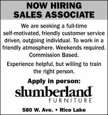 Check spelling or type a new query. Sales Associate Slumberland Furniture