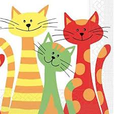 Sovie Home Serviette Cats Tissue Servietten 33x33 Cm Saugstarke Und Hochwertige Einweg Servietten Ideal Fu Stoffmalerei Kinderzeichnungen Kinder Zeichnen