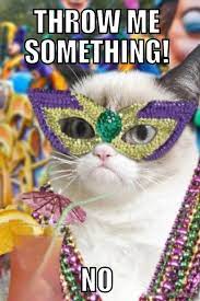 Well, what about those people that are fat every other day of the week? Throw Me Something No Grumpy Cat Festive Mardi Gras Happy Mardi Gras Happy Mardi Fit For Fun