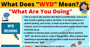Wyd Meaning What Does Wyd Mean Useful Text Conversations 7 E S L Other Ways To Say Meant To Be Text Conversations