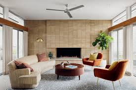 Central fireplace with a small footprint or take up your hole wall to showcase how big you can build a fire? Midcentury Modern Style Inspired This Gleaming New House In Austin Curbed