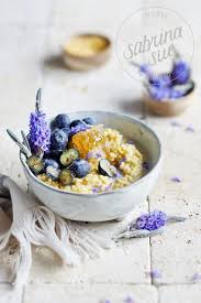 Healthy Fit Heidelbeer Lavendel Hirsebrei Sabrinasue In Love With Food Rezept Lebensmittel Essen Hirsebrei Rezepte