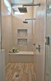 Love This Large Shower With Bench With Rustic Blonde Ceramic Wood Tile Flooring Home Contemporary Bathroom Designs Bathrooms Remodel Ceramic Wood Tile Floor