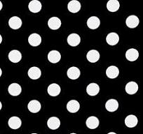 Black and White Polka Dot Poly Cotton Fabric - 58/60" Wide