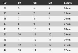 32 Rational Shoe Brand Size Comparison Chart