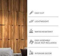 Paneles decorativos de imitación de madera oscura, diseño de ...