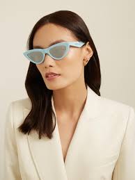 Get triple points on this item details. Celine Cat Eye Acetate Sunglasses In Blue Lyst
