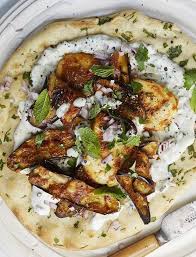 Grilled Halloumi Aubergine Wraps With Herbed Yoghurt Sheerluxe Com Recipes Vegetarian Recipes Food