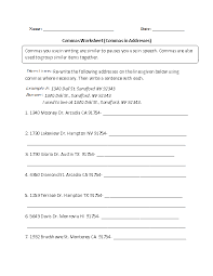 Englishlinx Com Commas Worksheets Punctuation Worksheets Writing Practice 5th Grade Worksheets