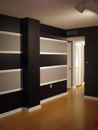 Black And Grey Room Paint Ideas Just Paint It Painting Stripes On Walls Painting Stripes On Walls Striped Walls Home