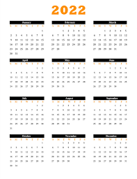 Four monthly and four yearly calendars to choose from. Free Printable Calendar 2022 Template In Pdf