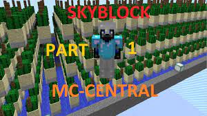 Today we built a cactus farm! Minecraft Skyblock Mc Central Part 1 Op Cactus Farm Time Youtube