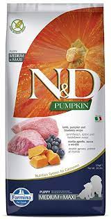 Farmina n&d pumpkin boar and apple dry dog food. Farmina N D Pumpkin Dry Dog Food Grain Free Puppy Medium Maxi Breed 12 Kg Lamb And Blueberry Amazon In Pet Supplies