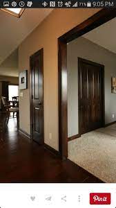 Dark Trim And Dark Floors Dark Wood Trim Wood Doors Interior Best Neutral Paint Colors