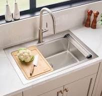 Ruvati 33 x 22 inch Drop-in Topmount Workstation Kitchen Sink 16 Gauge  Stainless Steel Single Bowl - RVM5233