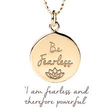 Watch the wake me video! Be Fearless Necklace Sterling Silver Gold Rose Gold Mantra