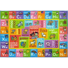 The english alphabet (or modern english alphabet) today consists of 26 letters: Kc Cubs Abc Alphabet With Old Mcdonald S Animals Educational Learning Polypropylene Kids And Children Area Rug Overstock 27148365