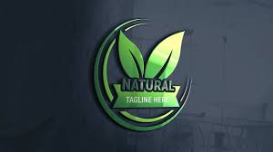 Natural Logo Design Photoshop Tutorial And Mockup Realistic View In 2020 Nature Logo Design Photoshop Design Natural Logo