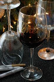 There are lots of occasions when a monogrammed or personalized. Diy Wine Glasses Using Sharpies Belle Vie