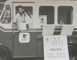 We Deliver 1960 S Us Postal Service African American Mobile Post Office Snapshot Photograph Free Us Postal Service Post Office Kodak Photos