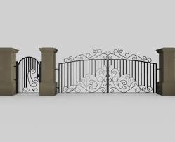 Driveway Gate Fence 3d Model Sharecg Driveway Gate 3d Model Gate Design
