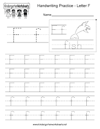 letter f writing practice worksheet free kindergarten english worksheet for kids