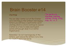 If there were no repeating letters, the answer would $\begingroup$ what is the proability that an arrangement chosen at random begins with the letters. 20 Long Block Brain Boosters Ppt Video Online Download