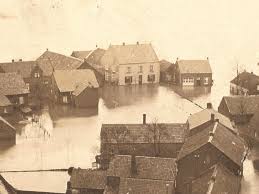 (klik op hets schilderij voor een vergroting). Watersnoodramp 1926 Heemkundige Kring Tegelen
