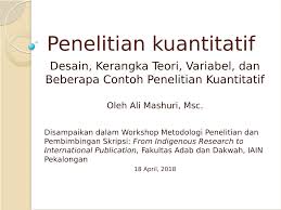Pdf Penelitian Kuantitatif Desain Kerangka Teori Variabel Dan Beberapa Contoh Penelitian Kuantitatif