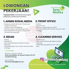 Lowongan kerja di malang april 2021 temukan loker terbaru yang sesuai dengan lokasi, pendidikan, dan minat anda. Lowongan Kerja Klinik Pratama Seno Medika Bandung Januari 2020 Info Loker Bandung 2021
