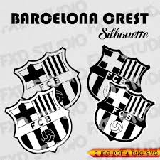 Barcelona Crest Silhouette Clip Art Image Barcelona Football Etsy Silhouette Clip Art This Or That Questions Clip Art