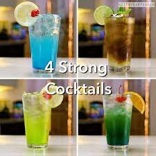 4 Strong Cocktails Here S Four Strong Drinks You Can Order At The Bar Be Careful They Re Pretty P Strong Drinks Strong Alcoholic Drinks Strong Cocktails