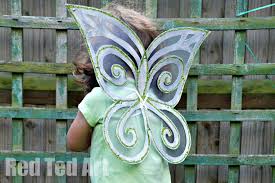 Then, cut off excess elastic edges. Fairy Wing Craft Red Ted Art Make Crafting With Kids Easy Fun